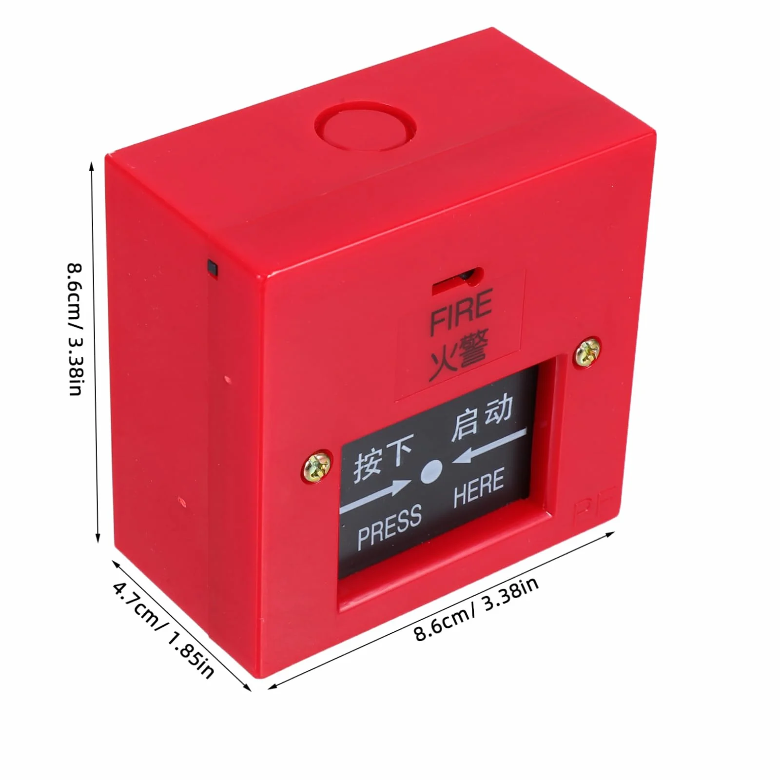 SHINEOFI Interruptor de Rociadores contra Incendios Rojo, Botón de Alarma Manual Reiniciable de Plástico para Sistema de Protección contra Incendios en Emergencias