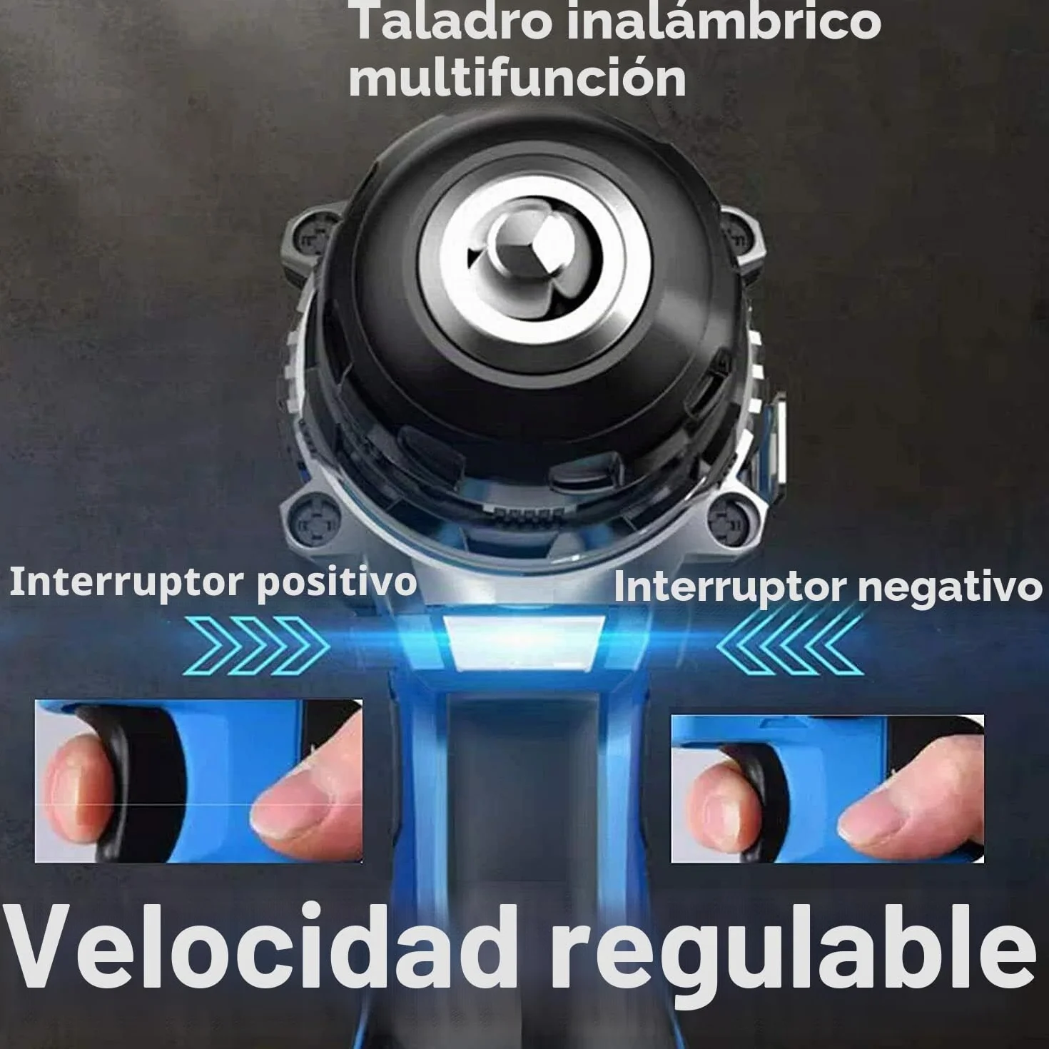 21V Taladro Atornillador Batería Kit, Taladro Atornillador Electrico con 2x1,5Ah Baterías, 26Pcs Kit Destornillador Eléctrico, 42Nm Máx Trompo de Bateria, 25+1 Ajuste de Par, 2 Velocidad, LED Luz