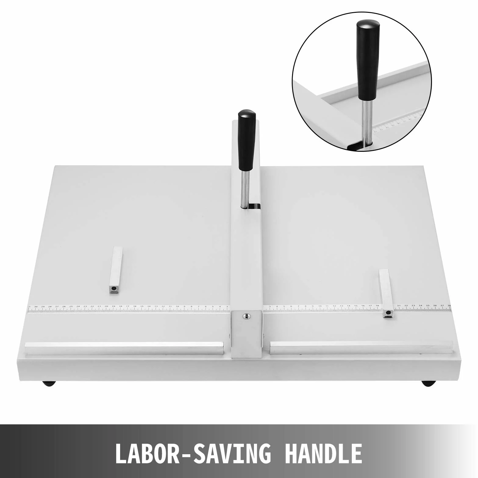 VEVOR Máquina Plegadora de Papel Manual 59,7 cm x 49,5 cm 460 mm Creasing Machine con Reglas de Posicionamiento para A4