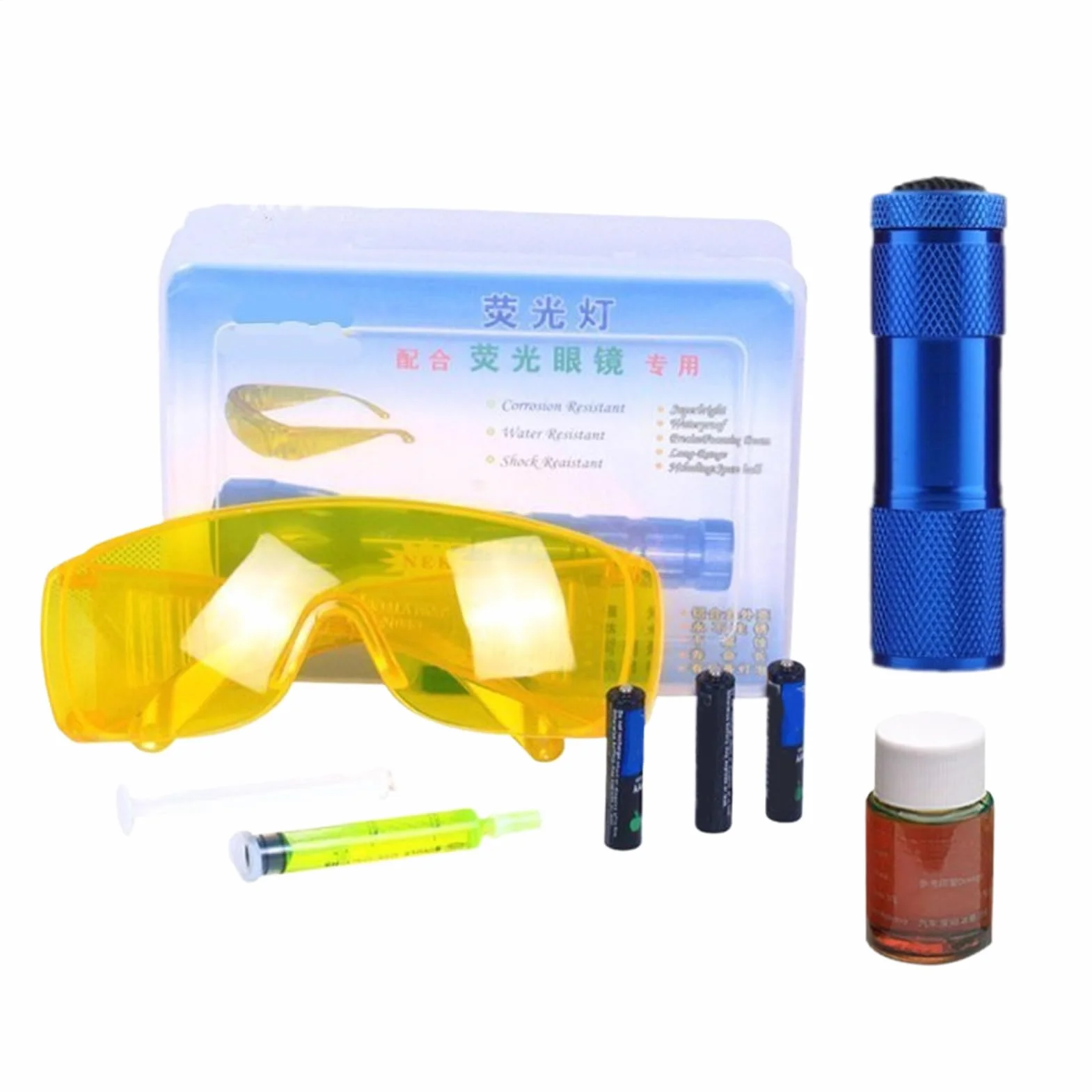 Kit Detector De Fugas para Aire Acondicionado | Linterna para Pruebas de Fugas en Aire Acondicionado - Tester Multiusos Eficiente para Fugas En Coches Congeladores Electrodomésticos
