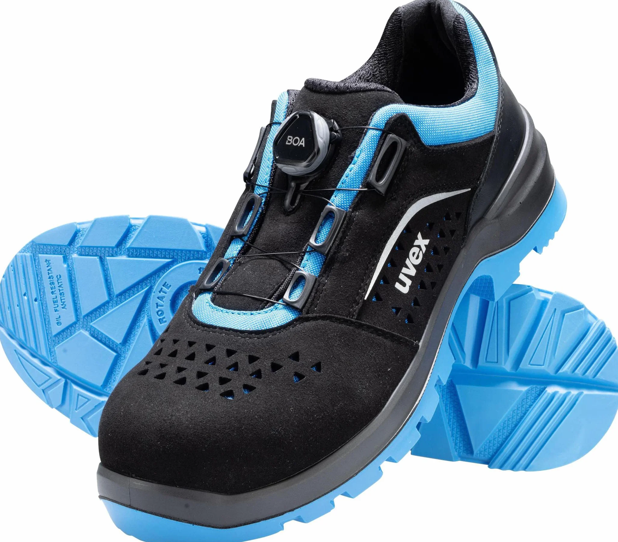 Uvex 2 Xenova 9553241 2 xenova® 9553241 ESD Sandalias de Seguridad S1P (UE): 41 Negro, Azul, 1 par, duraderas y resistentesHombre