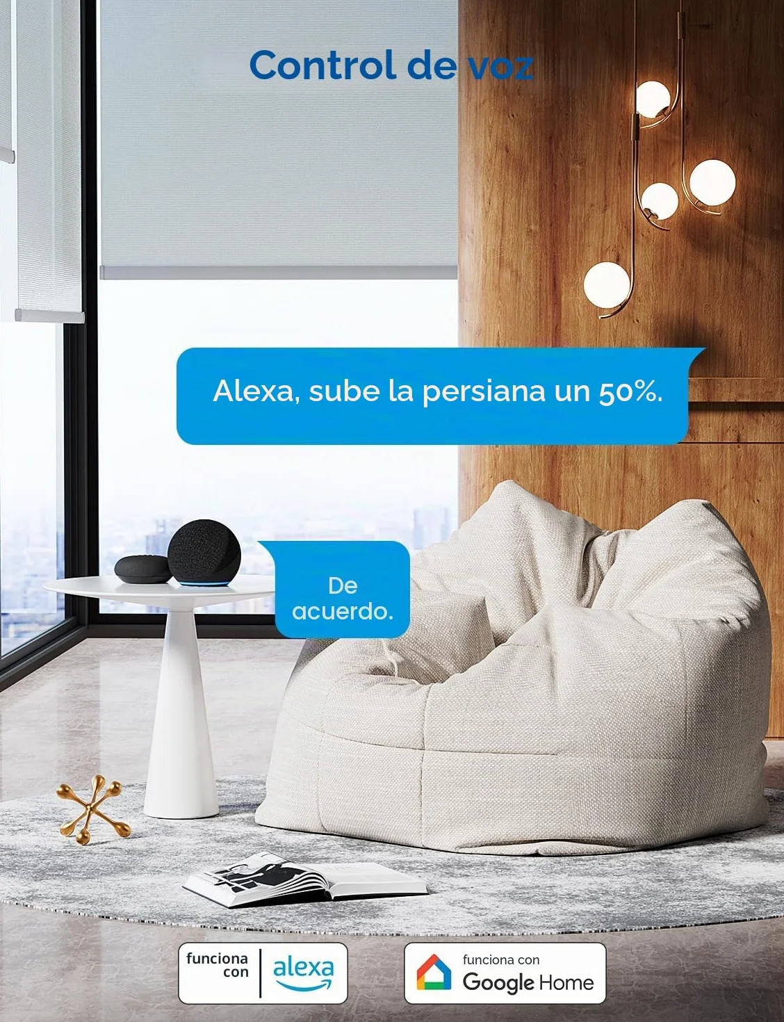 Meross Interruptor de Cortina, Interruptor de Persianas LED Inteligentes WiFi (Necesita Cable Neutro) Compatible con Alexa y Google Assistant, Control por Porcentaje, 2.4GHz