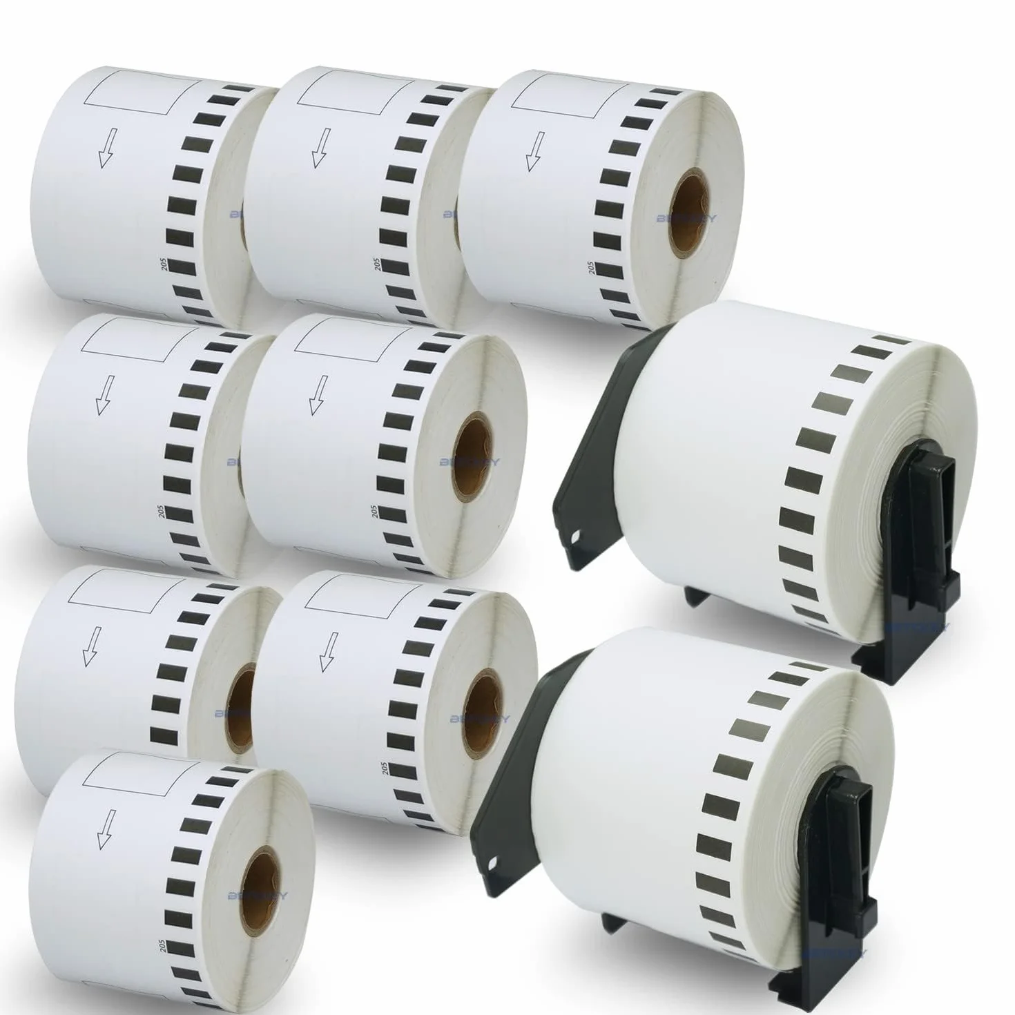 BETCKEY DK-22205 Etiquetas Adhesivas 62mm x 30.48m 10 Rollos Papel Térmico para Brother QL
