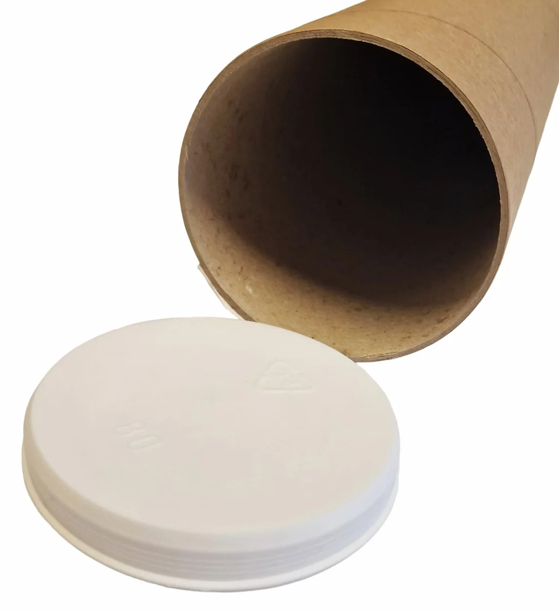 Tubo de envío redondo DIN A0 marrón 88 x 8 cm para pósteres