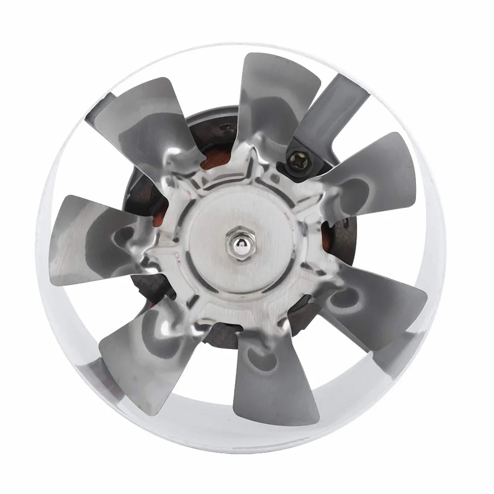 Ventilador de escape de 25W 220V 95mm Ventilador de tubería de consumo de energía montado en la pared con bajo ruido para cultivo hidropónico Carpa Baño Cocina Garaje Suministro de ventilación de aire