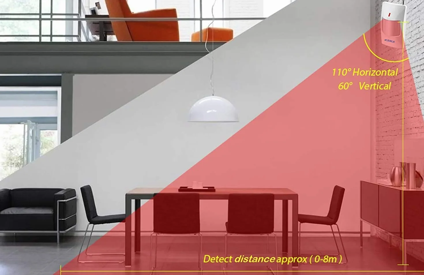 KERUI Alarmas para Casa,125dB Ring Alarm Kits de Seguridad con 1 Sirena, 2 Sensor Puerta,2 Mandos A Distancia,1 Sensores de Movimiento, Alarma Sin Cuotas Trabajo con Garaje, Casa