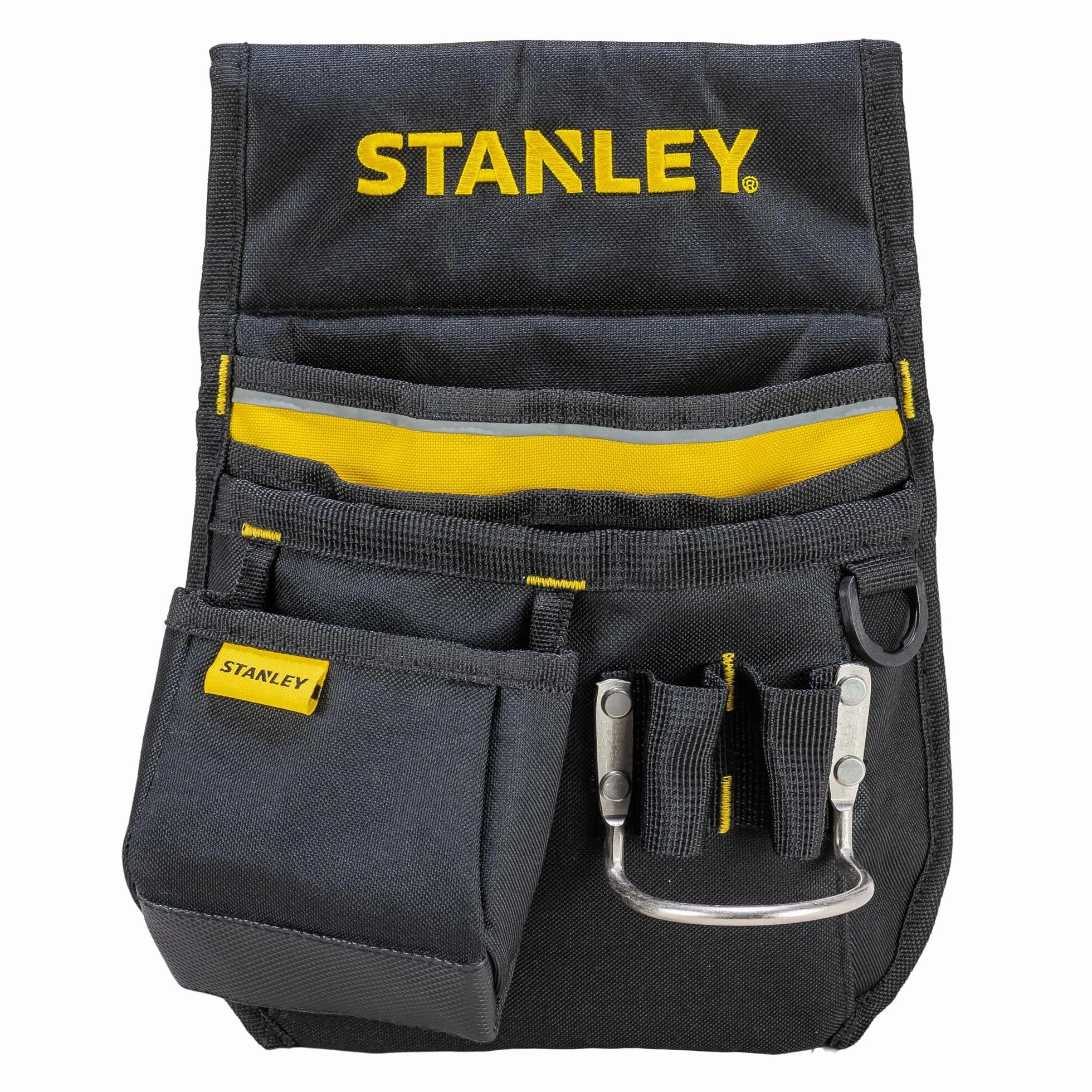 STANLEY Cinturón Portaherramientas de Nylon, Bolsa Resistente 600X600 Denier, Múltiples Compartimentos, Anillo Portamartillo, Acolchado Trasero, 1-96-181