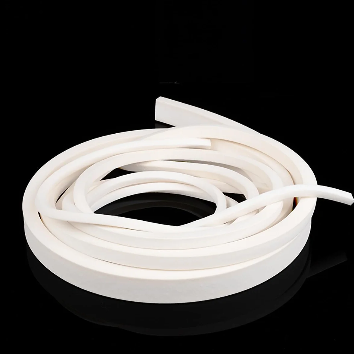 Tira de sellado de espuma de silicona, Tamaños múltiples de la tira blanca del lacre esponja silicón for las puertas Windows(10x15mm,5M)