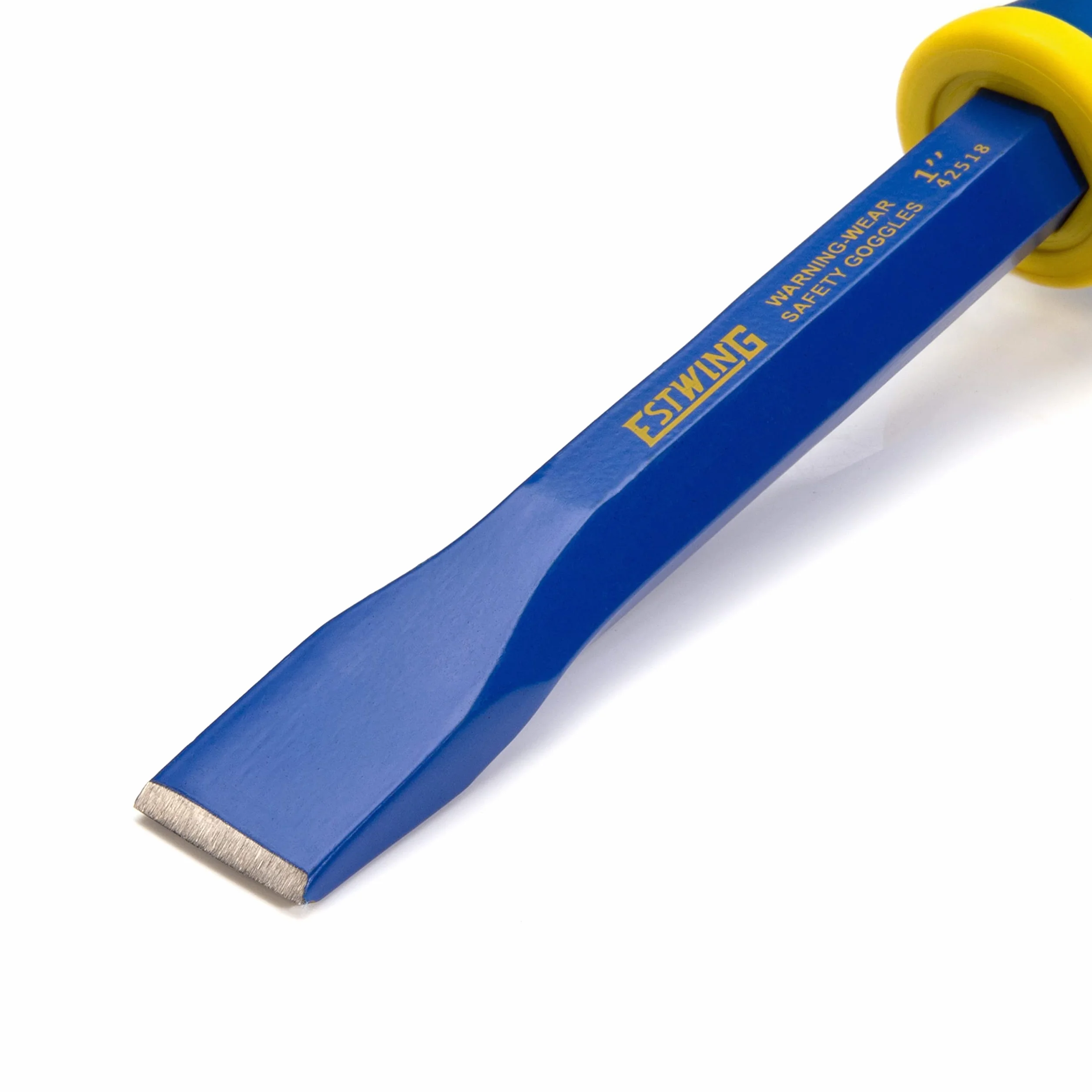 Estwing Cincel frío de 1 pulgada de ancho con protector de agarre de mano (42518)