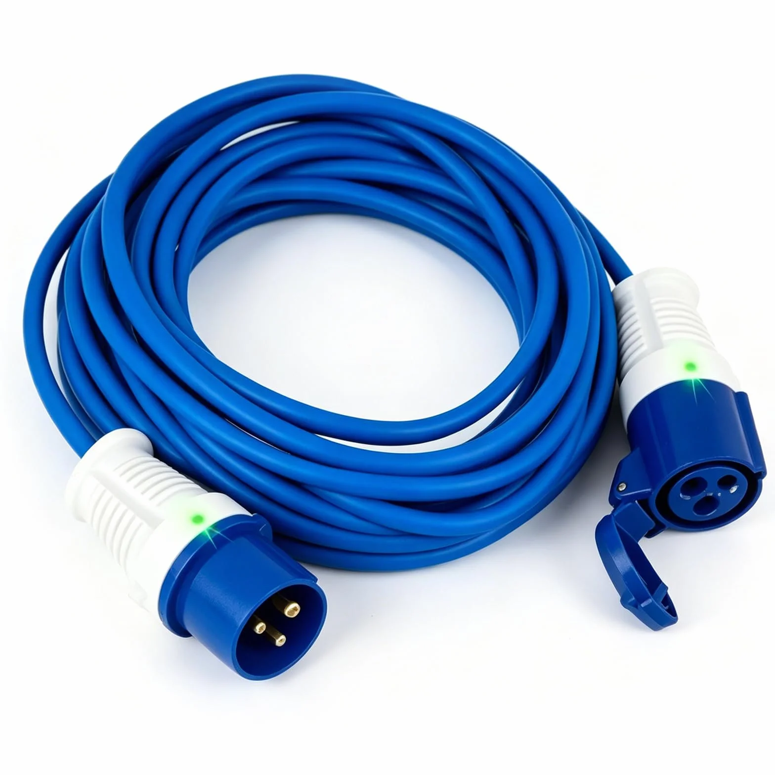Prolongador CEE 10 M 230 V 16 A, alargador de camping coche, CEE alargador eléctrico IP44, cable alargador caravana CEE, adecuado para camping, caravana, barco, astillero