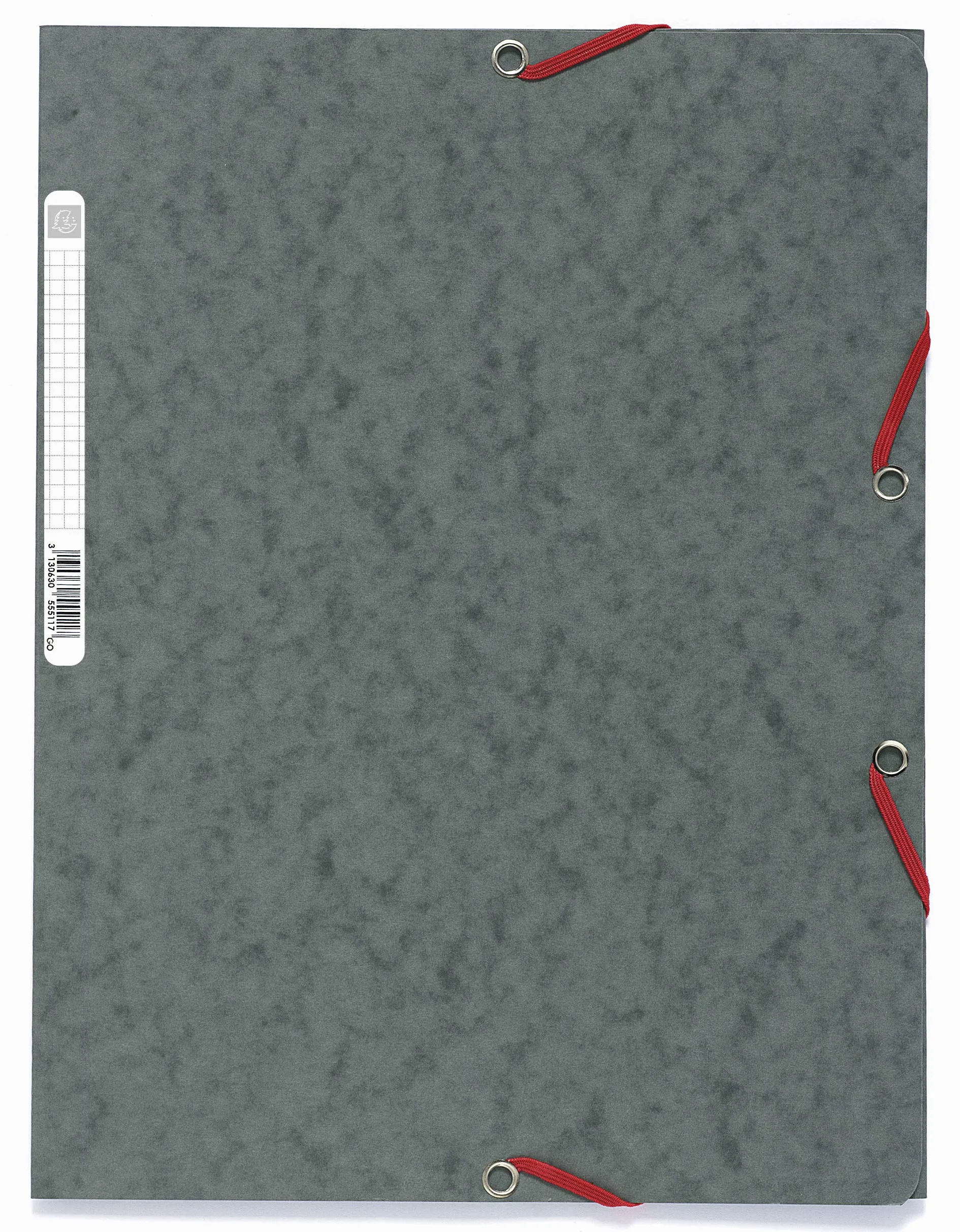 Exacompta Lote 11 Carpetas c/gomas 3 solapas 24x32cm Cartulina 400g Colores surtidos