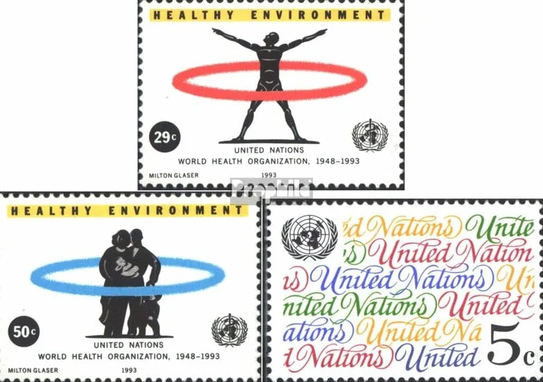 Prophila Collection Naciones Unidas - Nuevo York 648-649,650 (Completa.edición.) Usado 1993 OMS, Sello de Correos (Sellos para los coleccionistas)