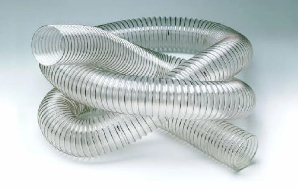 Tubo Poliuretano transparente 120 mm Espiral caja 10 mt