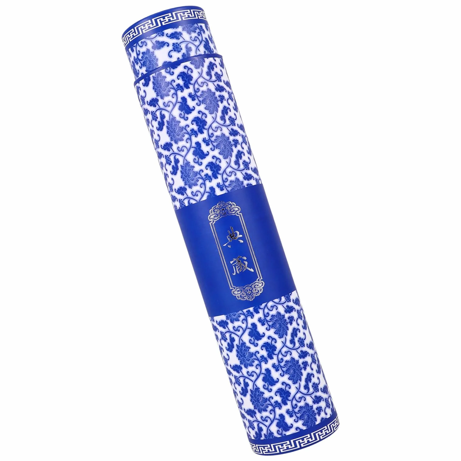 BESTonZON Tubo Telescópico Grande para Almacenamiento de Pergaminos y Caligrafía, Caja Extensible de Cartón Engrosado Azul para Envío y Colección de Pósteres