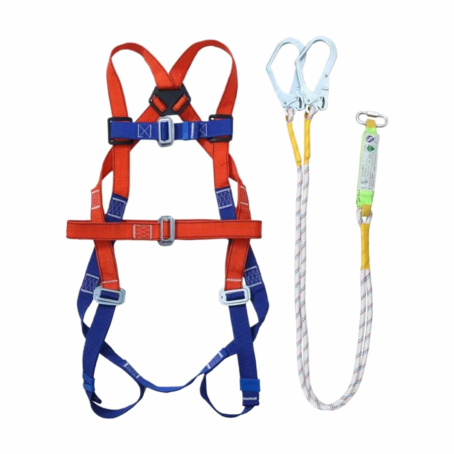 Arnés para Hombre Construcción Equipo Anticaídas Con Cuerda | Arnés tipo cinturón de seguridad Kit De Seguridad Anticaídas Con Cuerda Para Escalada En Tejados, Caza, Construcción Y