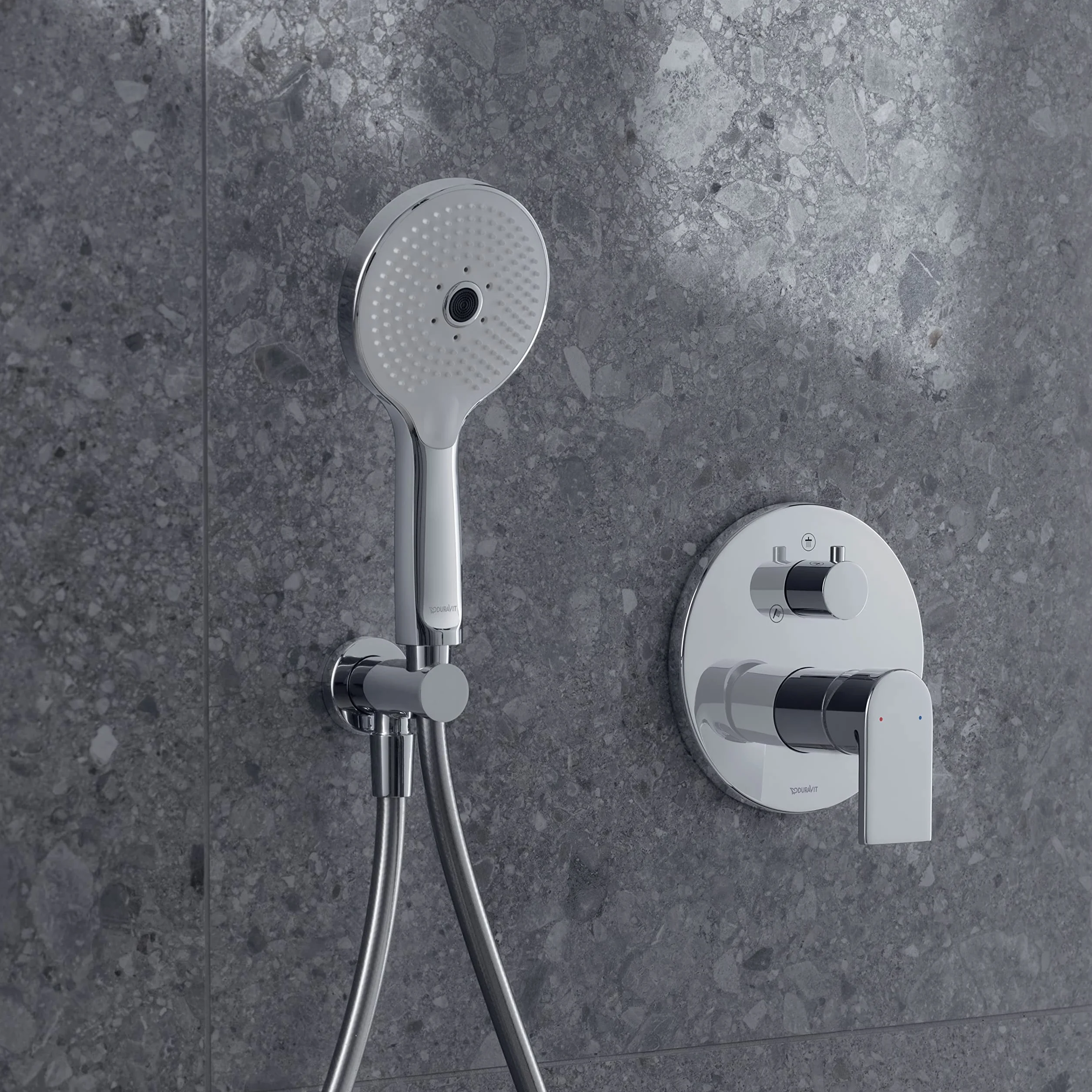 Duravit Codo de conexión a la pared cromo