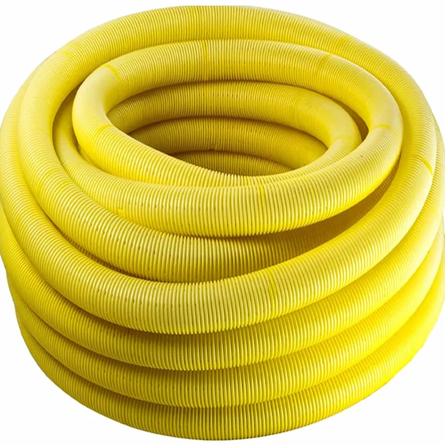 Tubo de drenaje amarillo de 10 m DN 65 perforado para drenaje