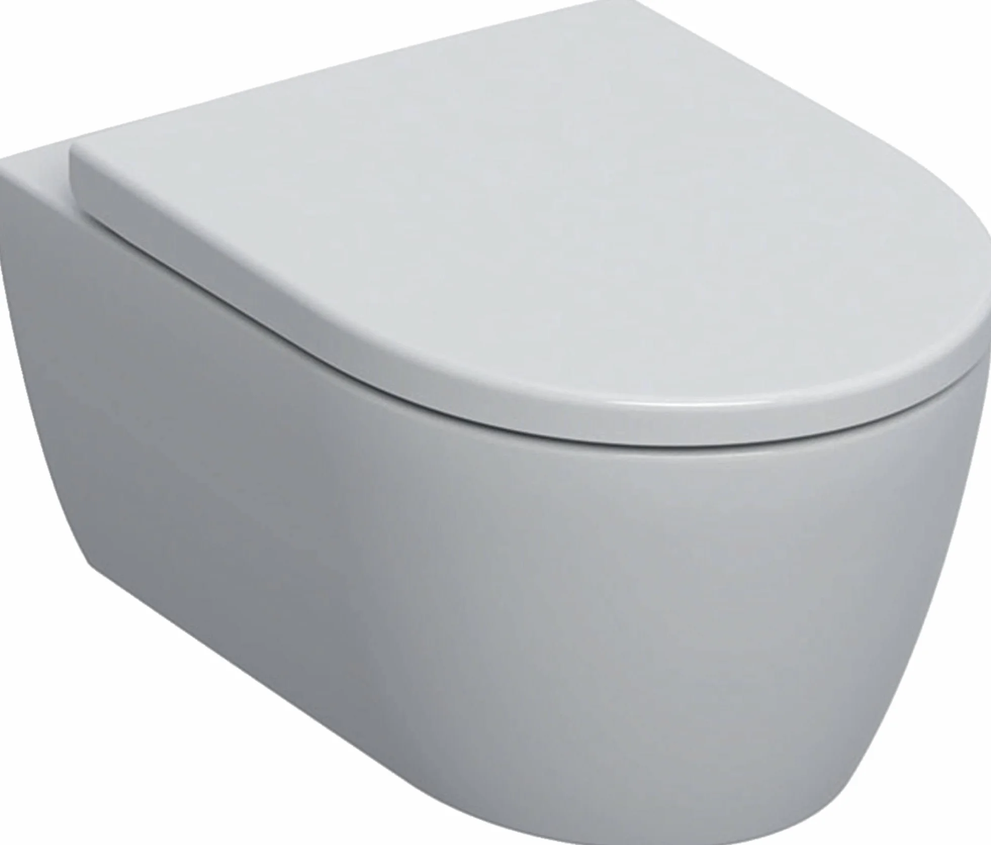 Geberit iCon set WC suspendido con asiento de WC, sin borde, descarga baja, diseño cerrado, 6l, 501664, 501.664.00.8, Color: blanco
