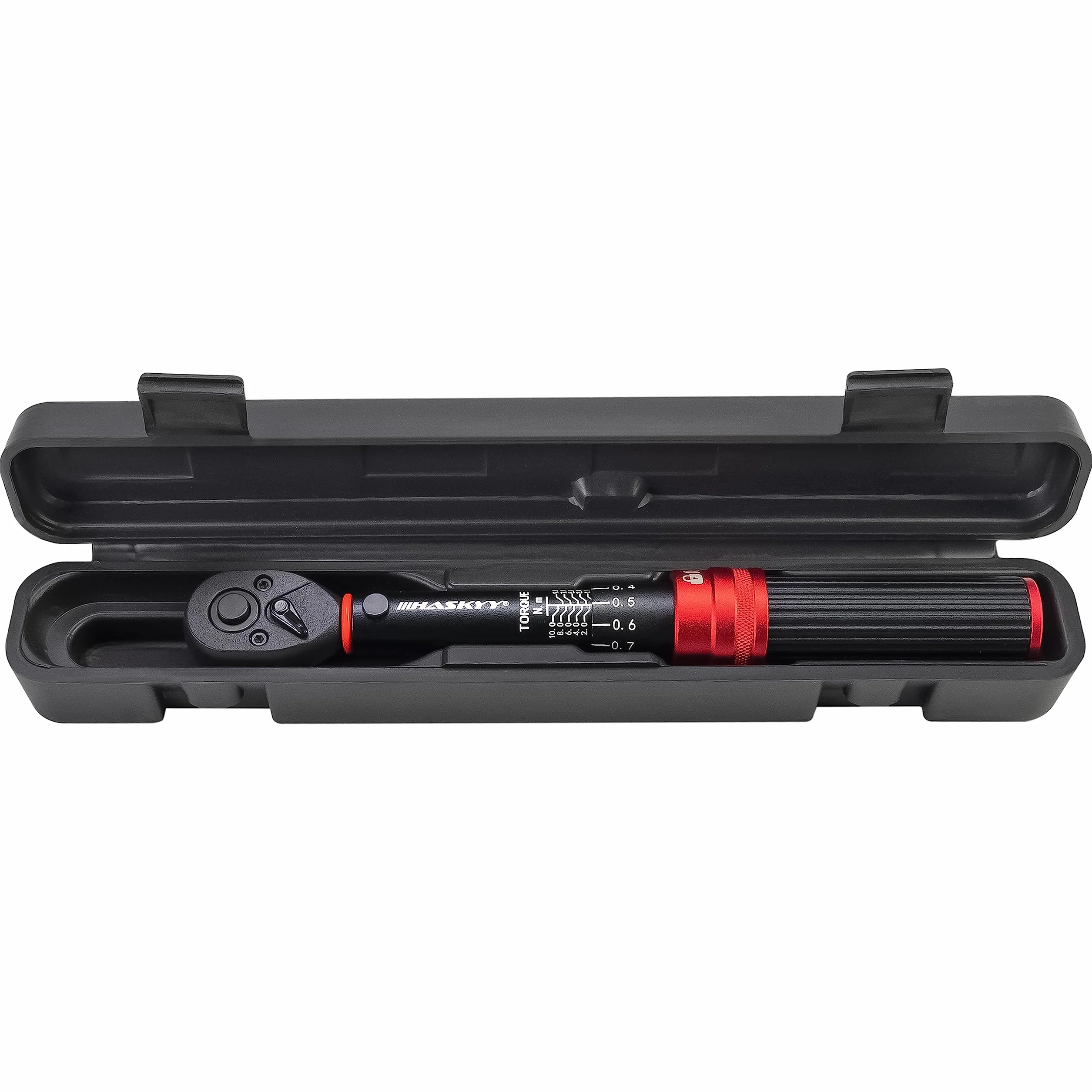 HASKYY Llave dinamométrica de 1/4 pulgadas 1-10 Nm para motor de bicicleta industrial micro llave de trinquete