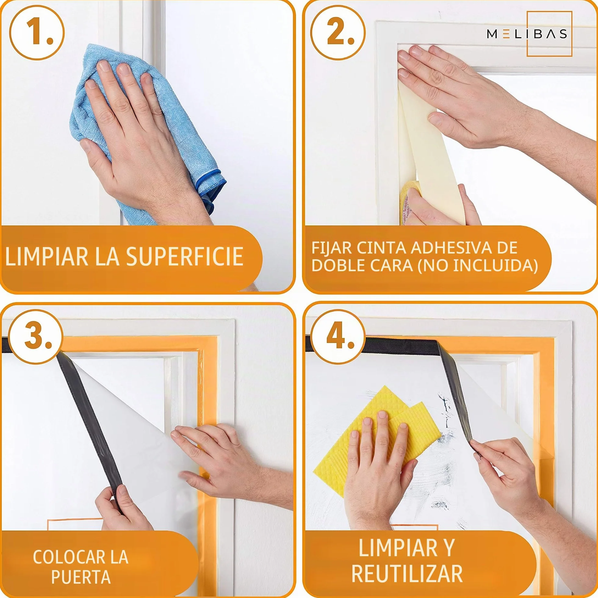 Protector de polvo para puerta Pro – reutilizable con cierre magnético – 2,2 x 1,2 m – Protector de polvo de PVC premium – para bricolaje (profesional), pintores