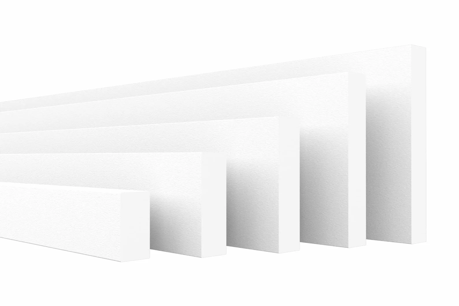 HEXIMO perfiles planos, XPS espuma de poliestireno de paneles de yeso perfiles planos para pared techo acabado tira decorativa construcción techo estuco marco (10,2 metros HFL 5)