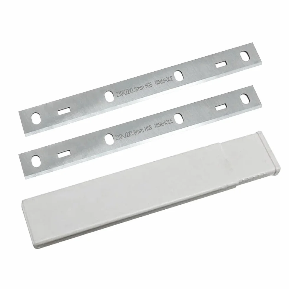 2 Piezas HSS Cuchilla de cepilladora 210mm, 210mm Cuchillas Cepilladoras Para Planeador Maquinaria De Carpintería, 210 x 22 x 1.8mm