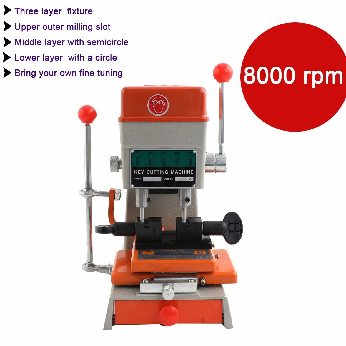 Máquina Copiadora y Fresadora de Llaves - Multiplicador Automático, Herramienta Profesional de Cerrajero 120 W