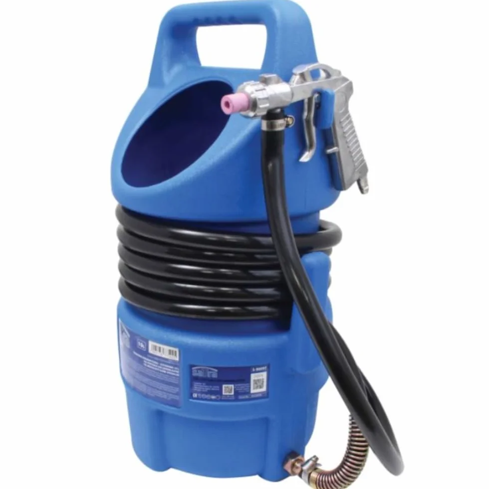 SIO Chorreadora de Arena Portátil 10L con Pistola y Manguera 4,5m – Arenadora Neumática por Sifón con Boquillas Cerámicas 4-7mm – Limpieza Óxido, Pintura y Metal – Uso Profesional y Bricolaje