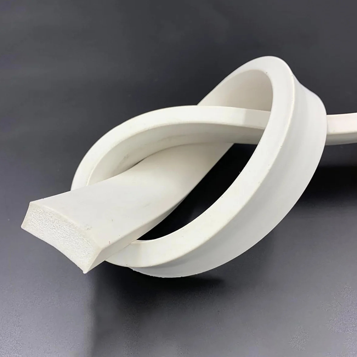 Tira de sellado de espuma de silicona, Tamaños múltiples de la tira blanca del lacre esponja silicón for las puertas Windows(10x15mm,5M)