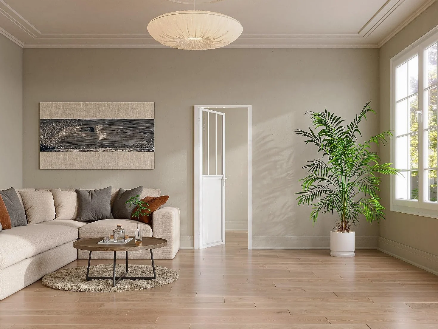 Vente-unique-Puerta reversible de aluminio y vidrio templado tipo taller - Alt. 204 x L73 cm - Blanco - ERMELO