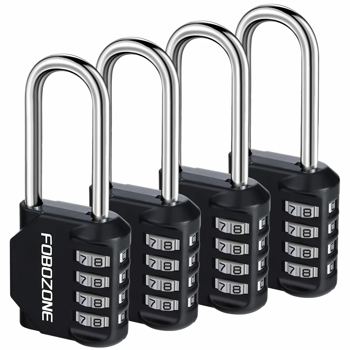 Candado de Combinación, Candado Taquilla Numérico 4 Dígitos Impermeable en Aleación de Zinc, Cerradura de Seguridad para Gimnasio, Escuela, Natación, Maleta, Caja de Herramientas y Uso Exterior