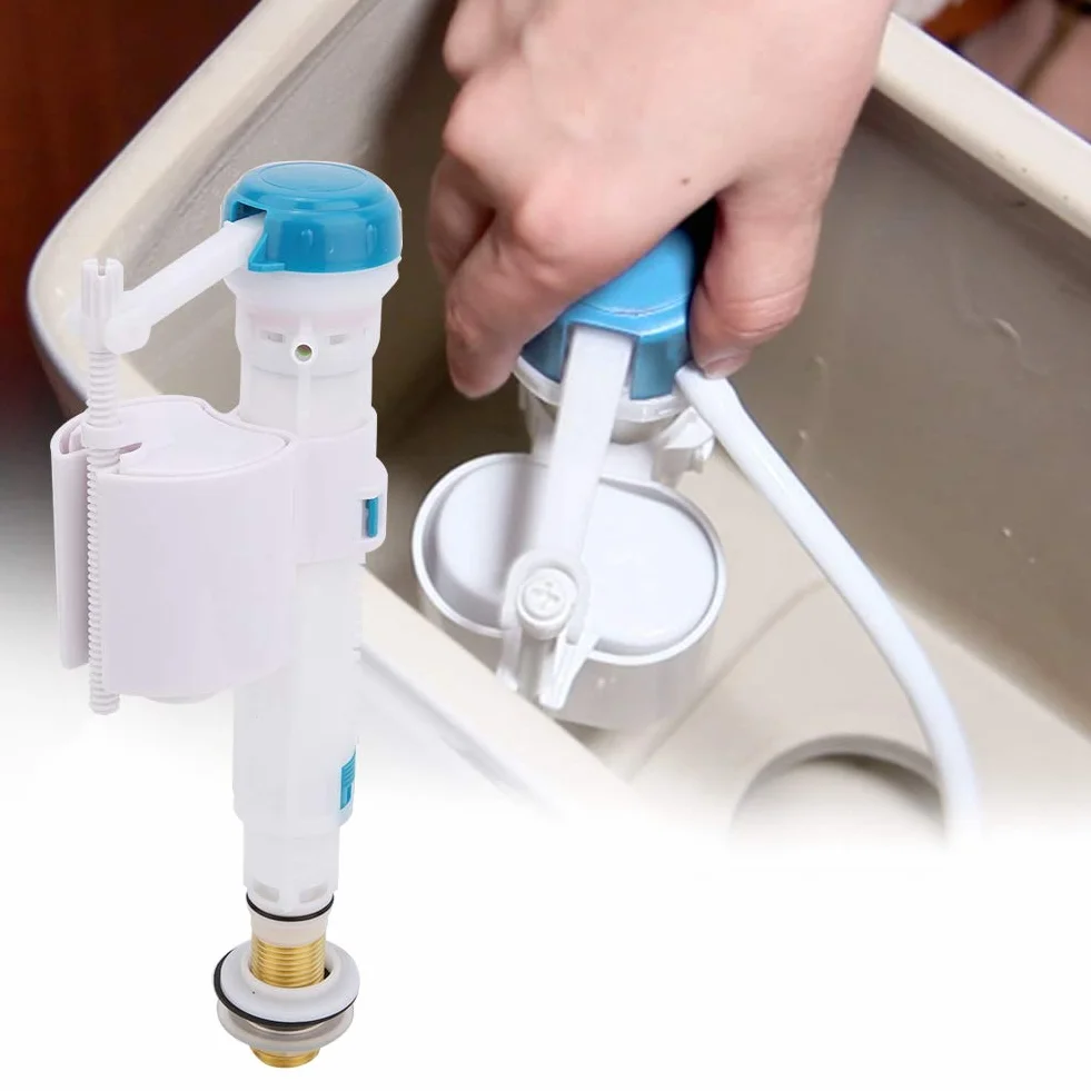 Boya Cisterna,Cisterna WC Universal,Cisterna Wc,Válvula De Flotador,Bolla Cisterna Wc, Válvula de llenado de cisterna de inodoro,ABS Válvula de llenado con Botón Pulsador(G1/2)