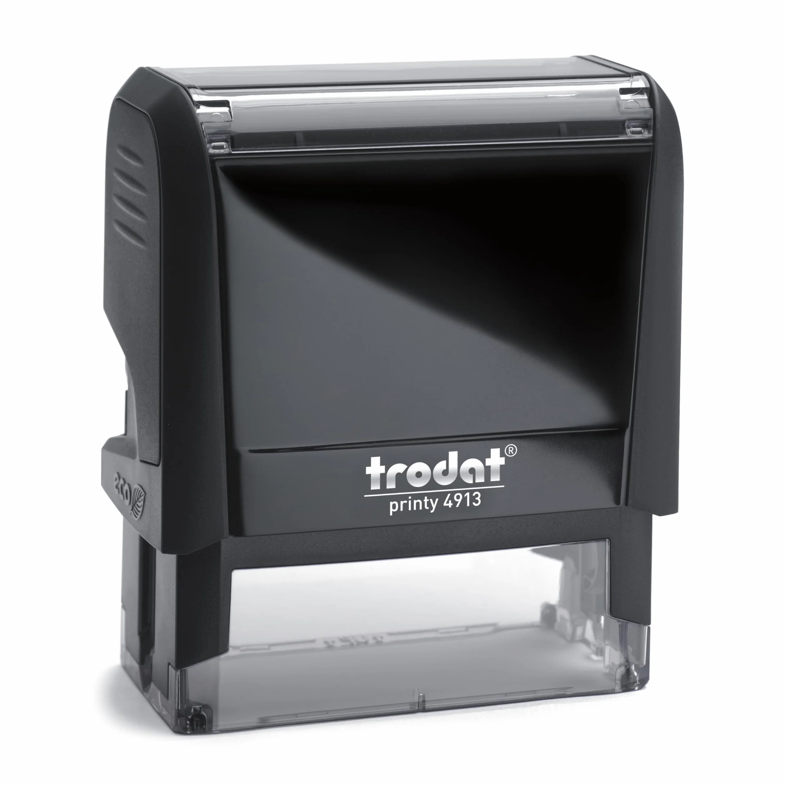 TRODAT 4913 Sello de Caucho Automático 55x20 mm Personalizado con Logo y Texto Negro