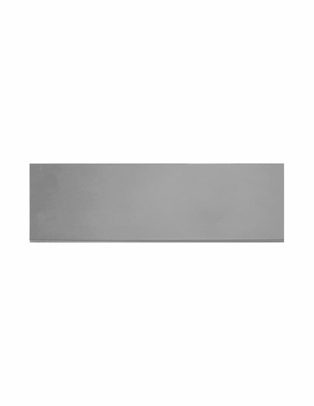 JARDIN202 - Rodapie Aluminio Recto 2m | Seleccione color y medida | 80mm alt. 2m larg. (Gris-Metalizado)
