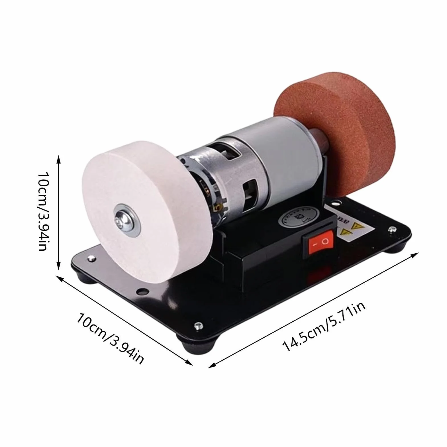 Amoladora de mesa | Mini 100W silenciosa disco 7 cm - Pequeña herramienta afiladora y amoladora - Para Metal Madera DIY Artesanía y Joyería Pulido y Esmerilado Taller Doméstico