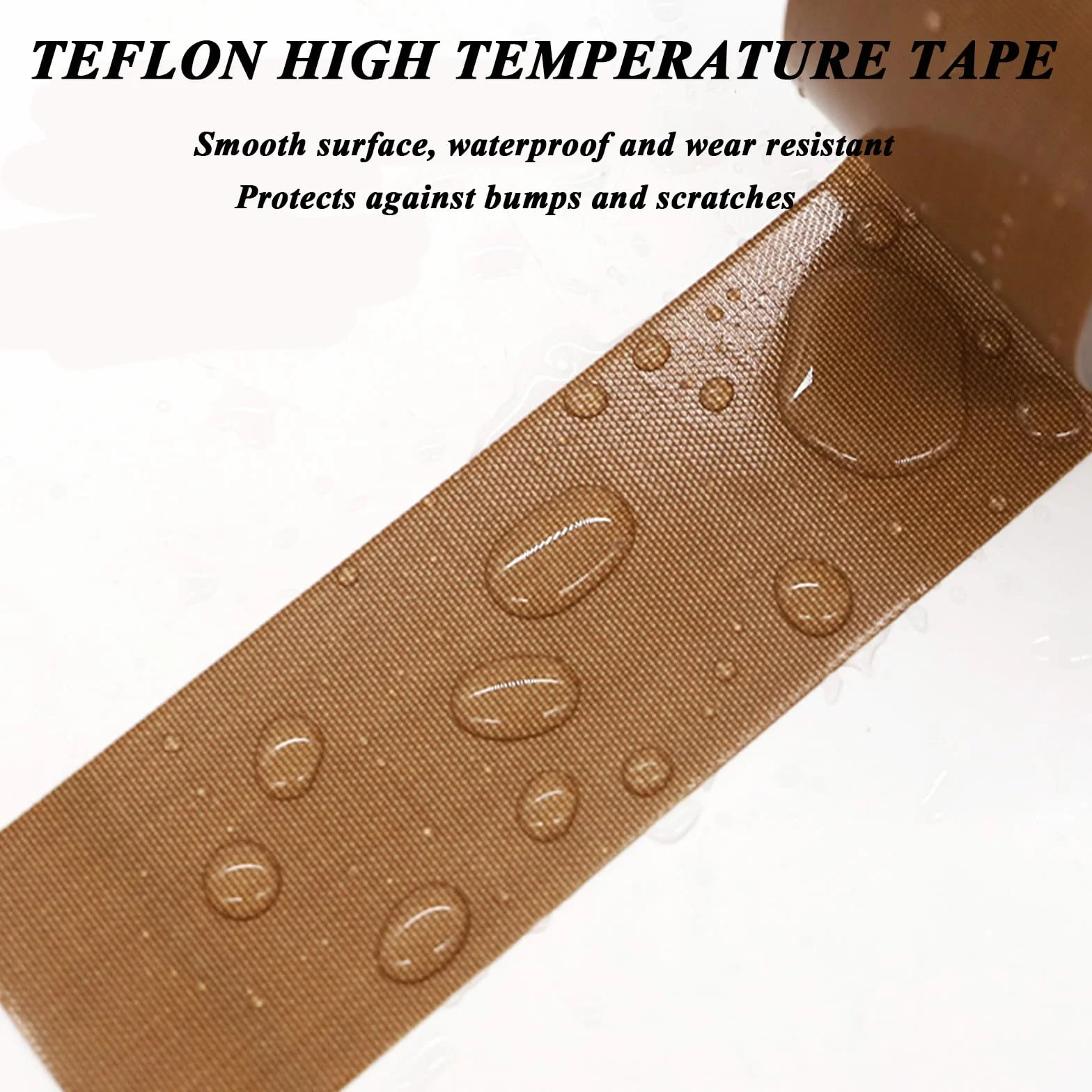 Cinta de teflón Espesor 0,13 mm, Ancho 10 mm-200 mm, 10 m/Rollo Cinta Aislante de PTFE Resistente al Calor para Aplicaciones eléctricas, industriales y de Bricolaje,200mm