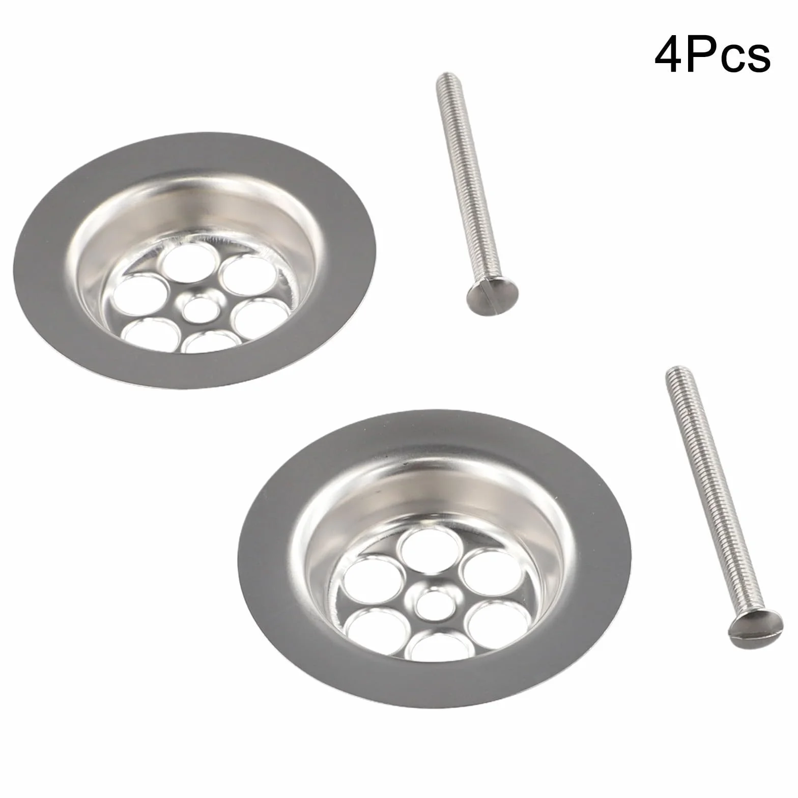 Repuesto de agujero de baño de acero inoxidable con tornillo para reparación de fugas - 2 juegos