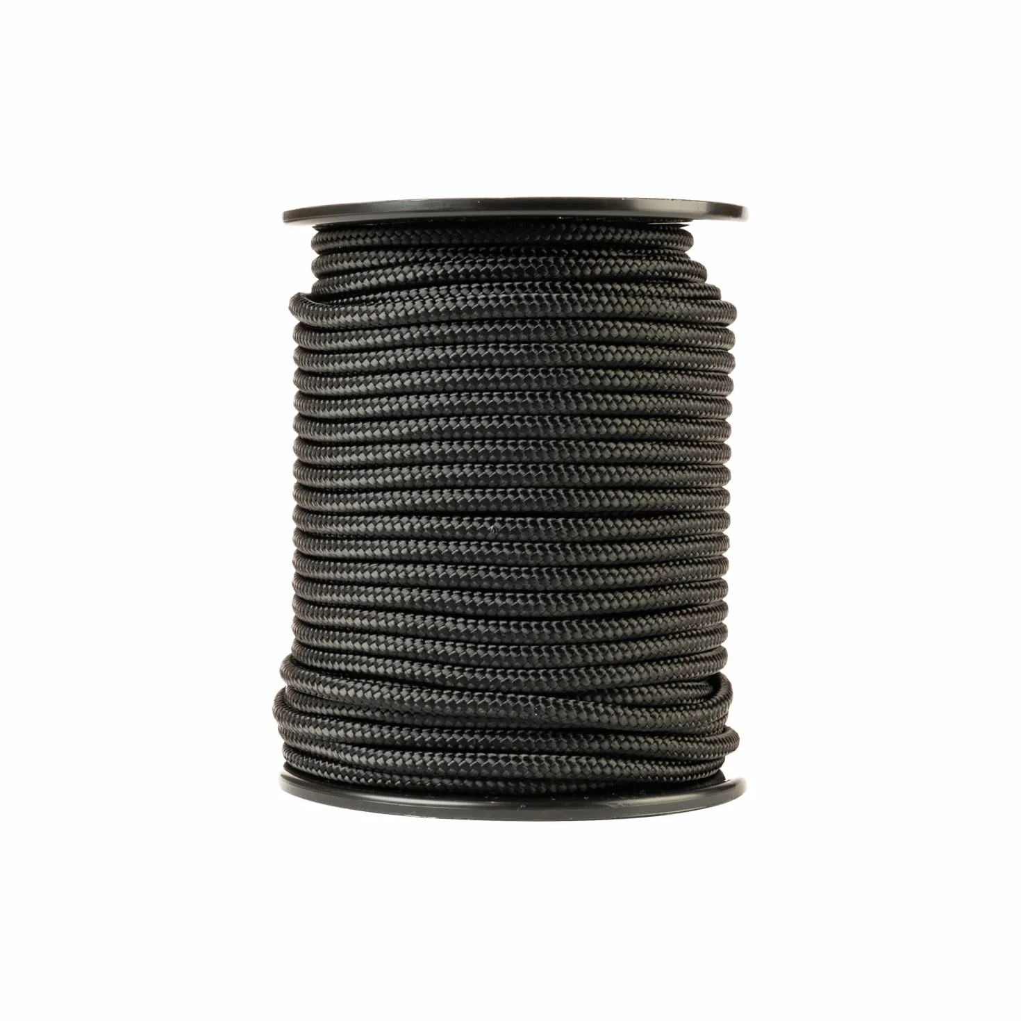 Cuerda de nailon (6 mm, 50 m, negro) – Paracord de poliamida trenzado resistente, resistente al desgaste y sólido, carga de rotura de 622 kg