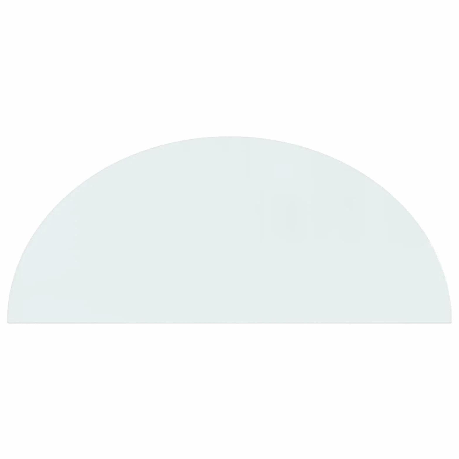 Placa de vidrio para chimenea, semicircular, 1200 x 500 mm, protector de suelo para parquet y superficies laminadas, base de estufa resistente a altas temperaturas, cubierta de piso de vidrio