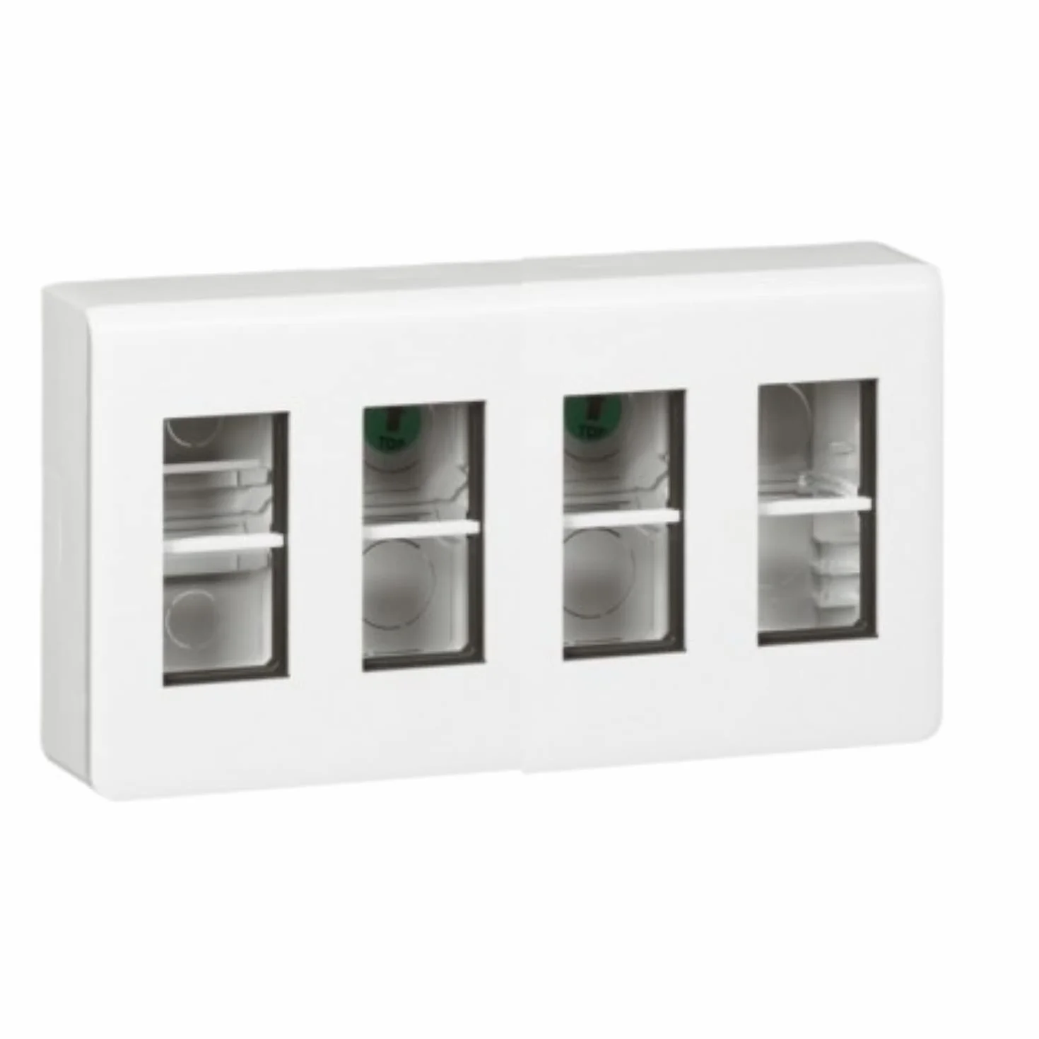Caja de superficieLegrand 078884L Mosaic 4x4 modulos color blanco