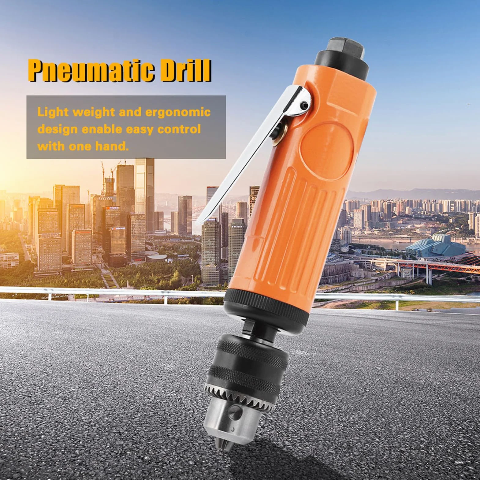 Taladro neumático de alta velocidad KP556 de 3/8" - Herramienta neumática ergonómica para ingeniería de precisión - Ideal para el mantenimiento de muebles y maquinaria