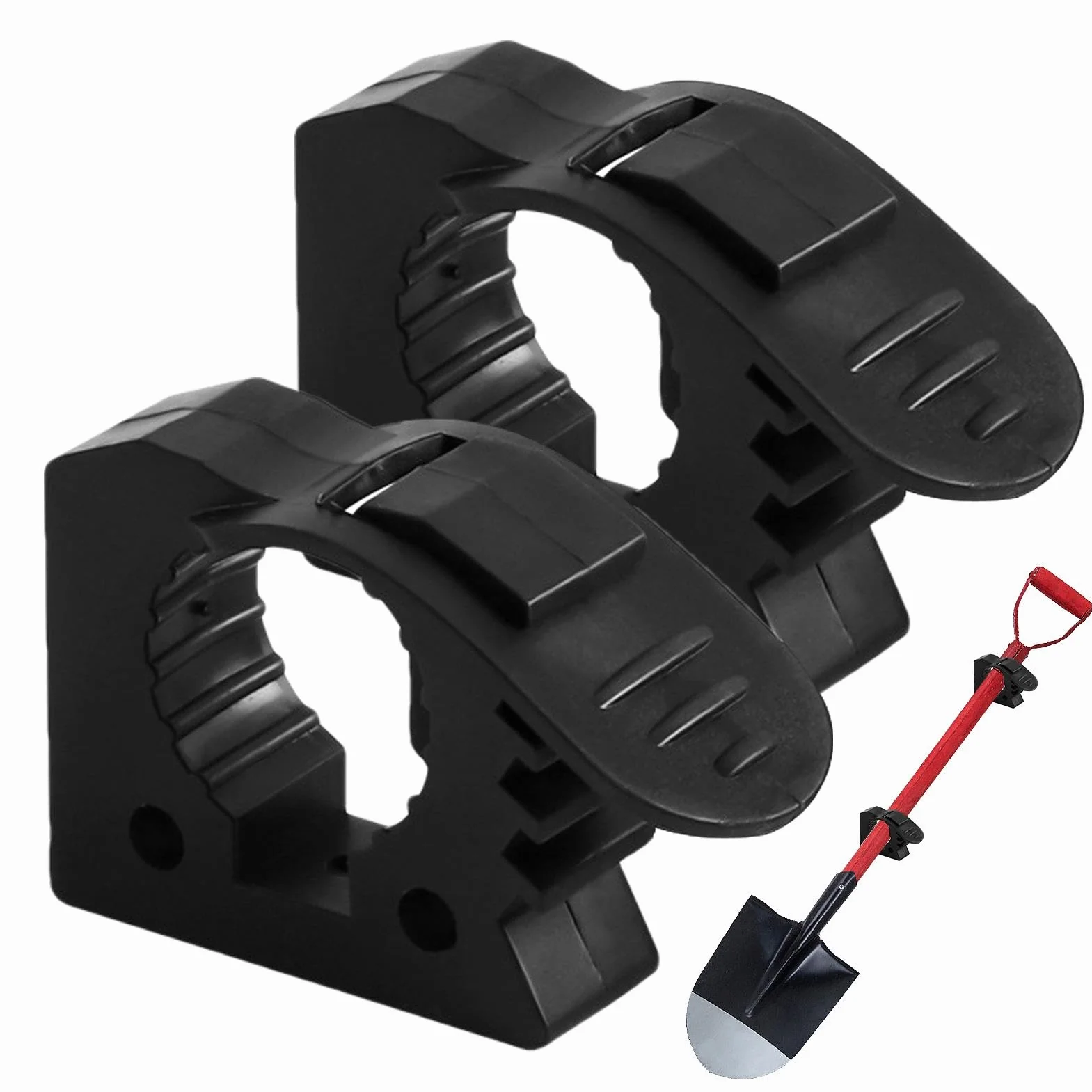 Soporte de pala para portaequipajes, portahachas - 2 soportes de montaje de abrazadera de goma de liberación rápida | Soporte de abrazadera ATV UTV para mangos de herramientas de 1,2 a 1,6 pulgadas de