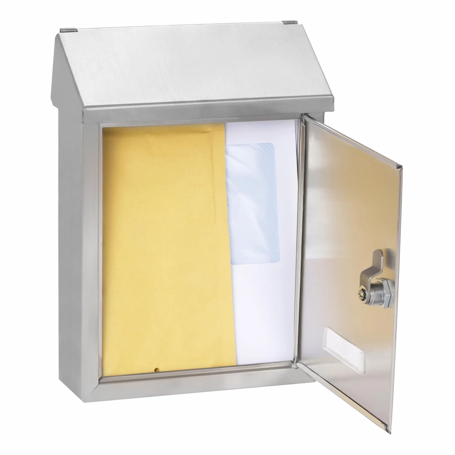 ARREGUI Smart E5727 Buzón Exterior de Acero Inoxidable Tamaño S (Correo DIN A5) | Buzón de Pared Pequeño | Buzón de Correo con Boca Trasera Recogecartas | Anticorrosivo | Fácil de Instalar | INOX