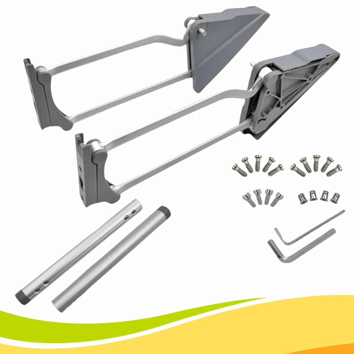 Mecanismo de apertura de puerta colgante con amortiguador - LIFT-UP 90° con parada libre y cierre suave - Apertura de puerta de armario de cocina (para módulo de 450-600 mm) - Evotrade