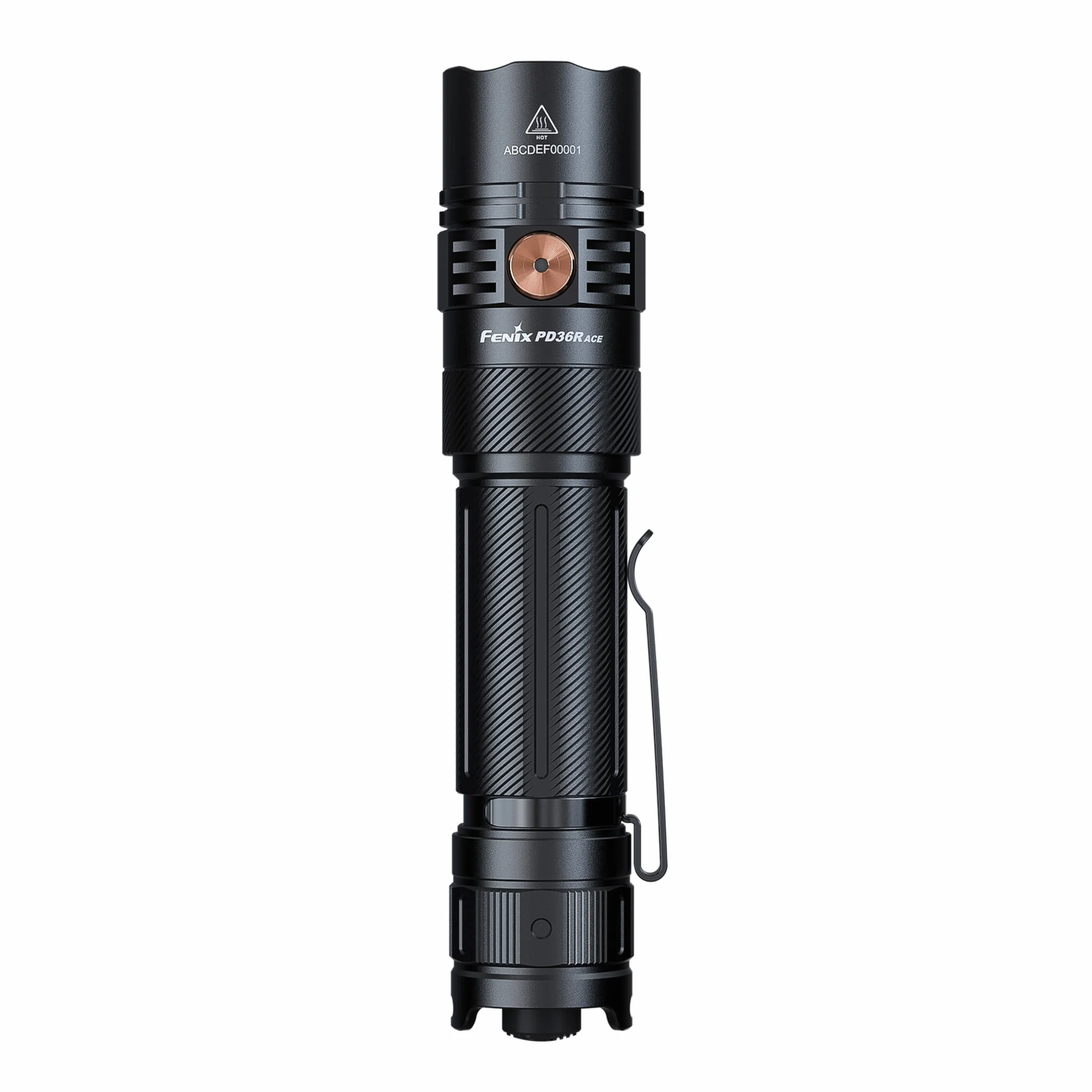 Fenix PD36R ACE - Linterna de seguridad compacta recargable | 3000 lúmenes | 415 m | 63 horas + máximo | Función de ajuste - Perfiles seleccionables, cubierta de puerto USB giratoria | IP68