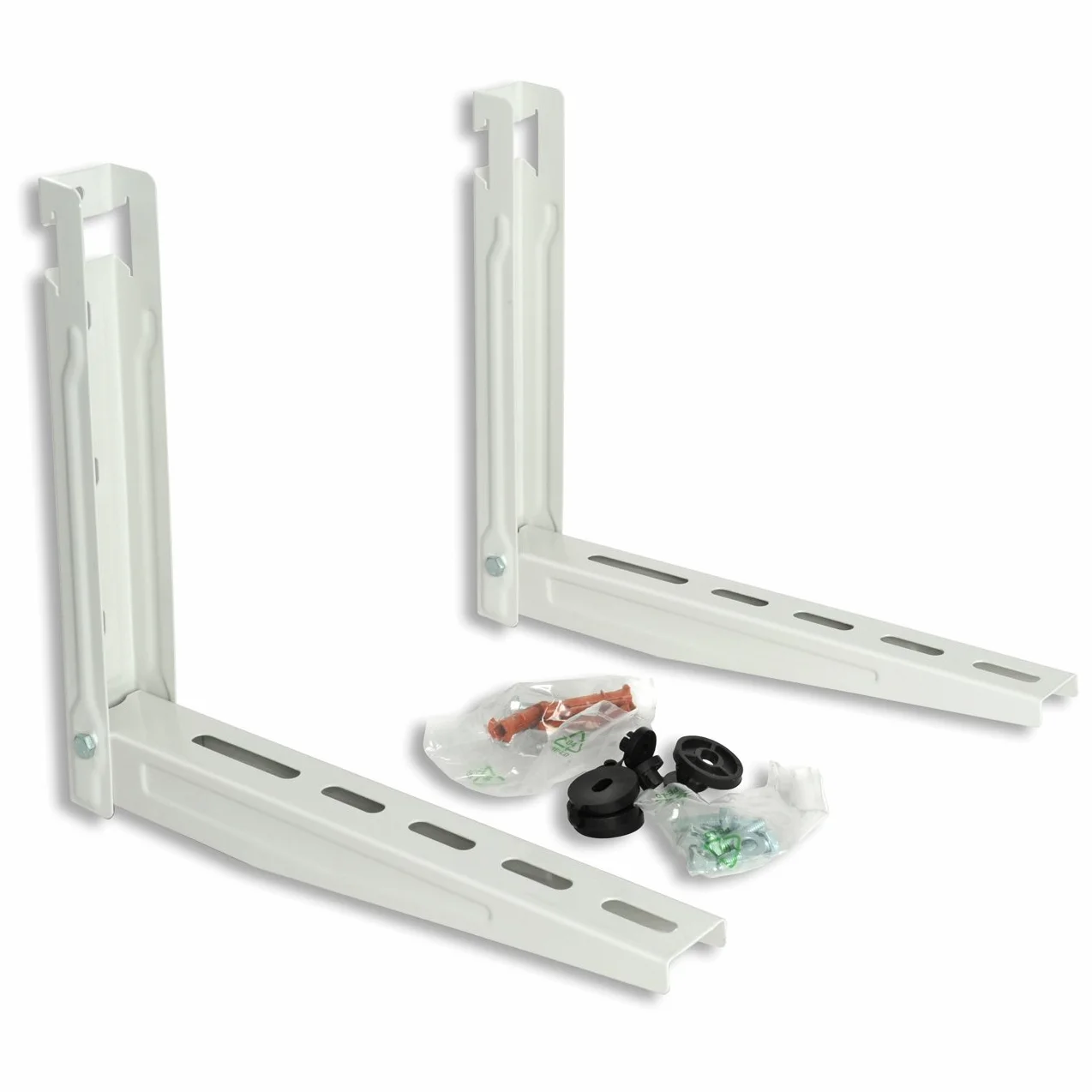 La Ventilazione EPSS420 - Soporte universal de pared para unidad exterior de aire acondicionado, 420 x 400 mm, blanco