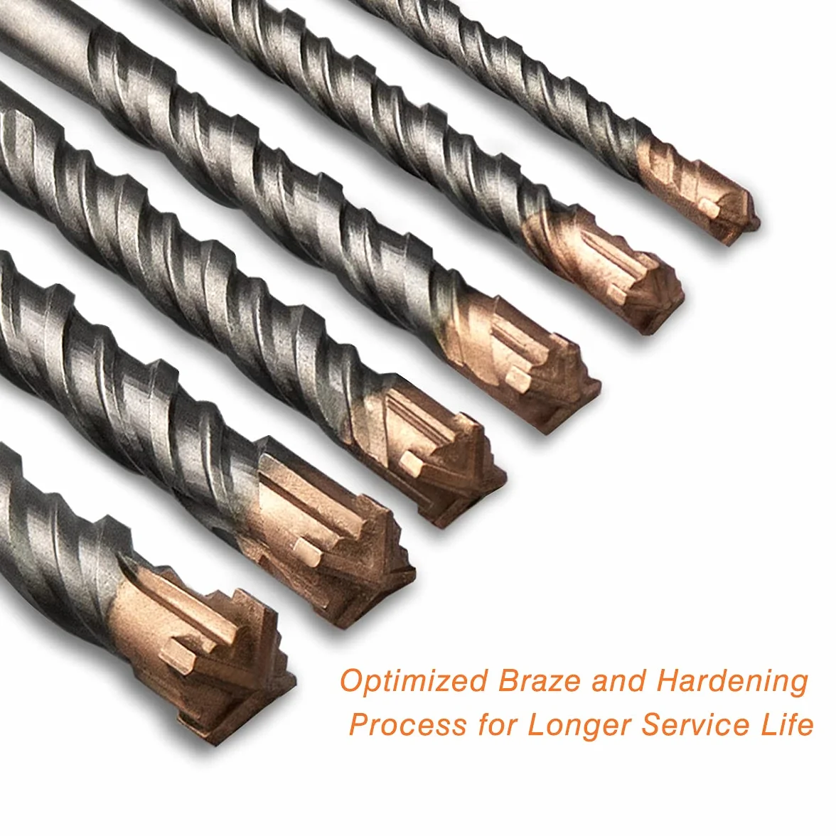 Meccion Broca SDS Plus para Martillo, 28mm x 350mm, Professional Brocas Hormigon con 4 Filos de Corte - Para Hacer Agujeros en el Hormigón, Piedra, Granito, Ladrillo, Mampostería