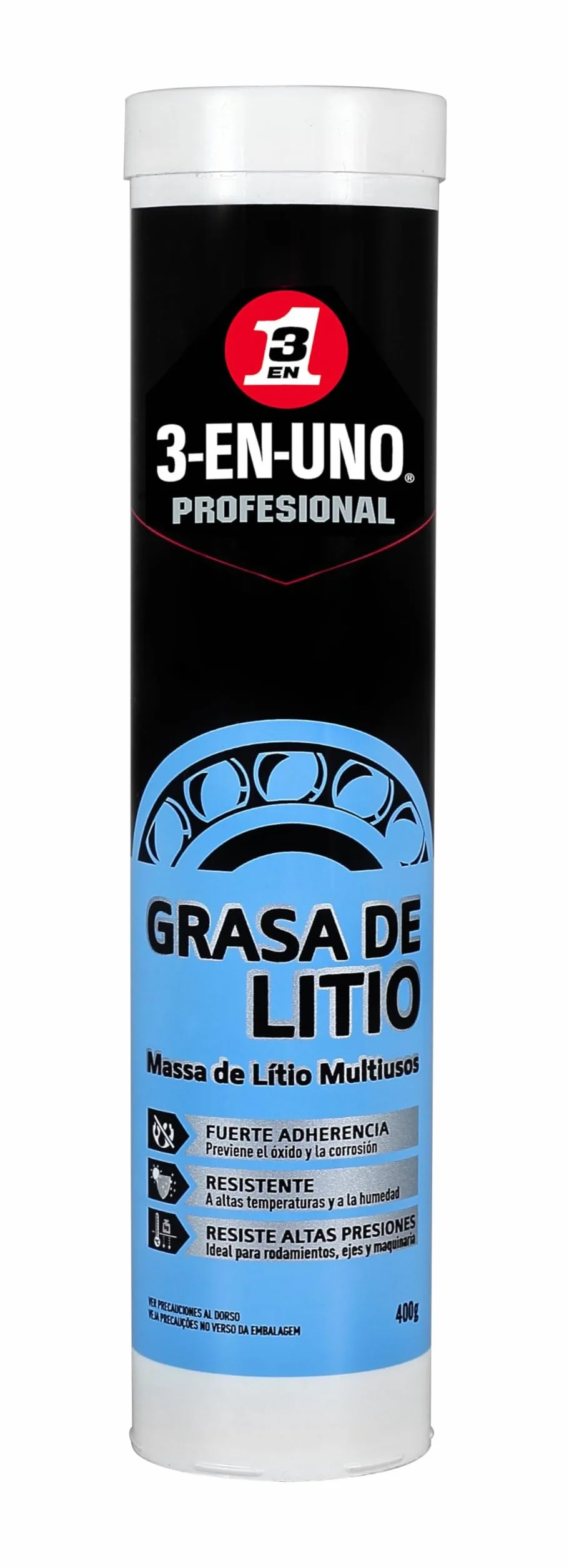 3-IN-ONE Profesional - Grasa de litio multiuso con bomba de engrase lubricadora, 400g - Pack Bomba Engrase