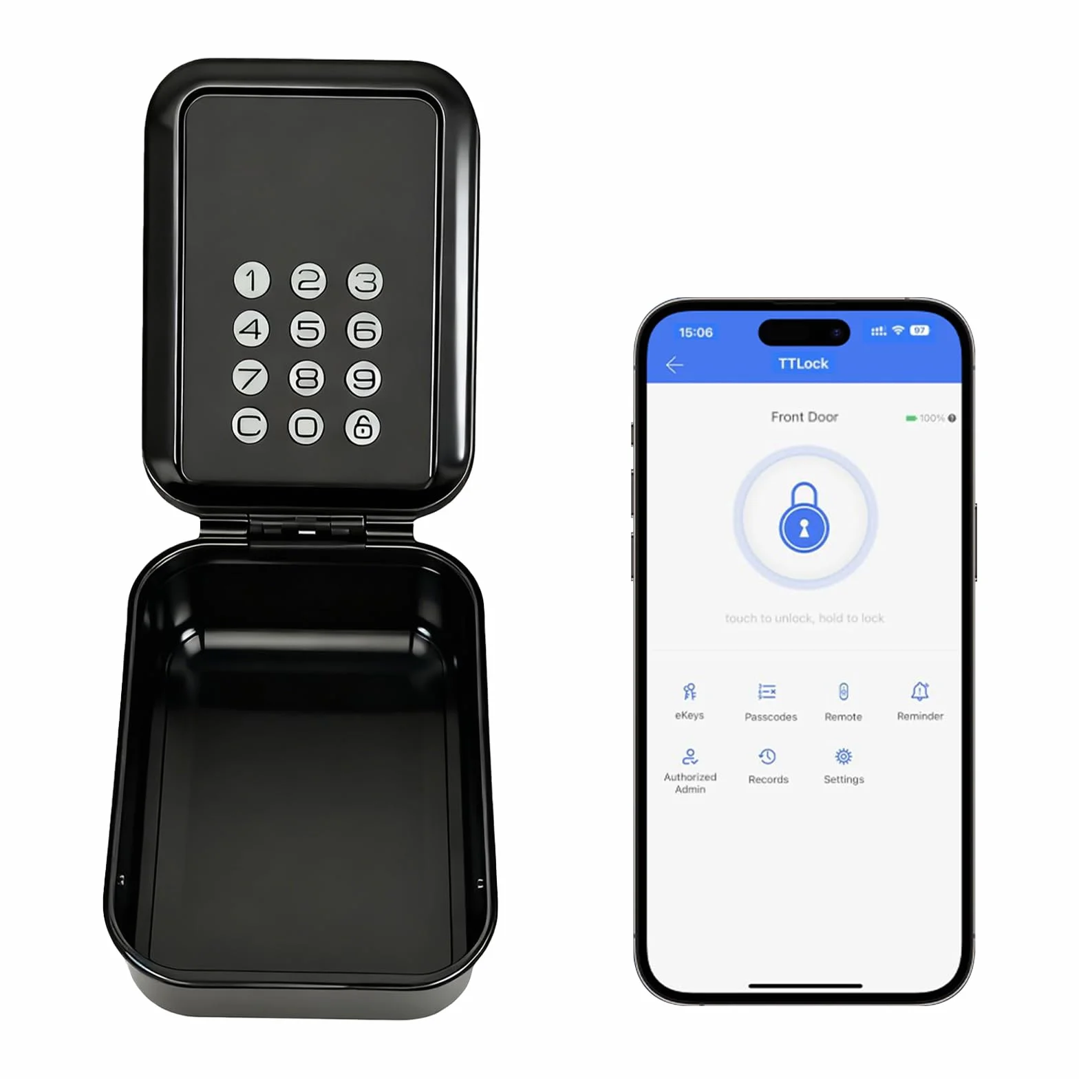 Caja fuerte inteligente para llaves Bluetooth TTLock código PIN 12 dígitos resistente intemperie