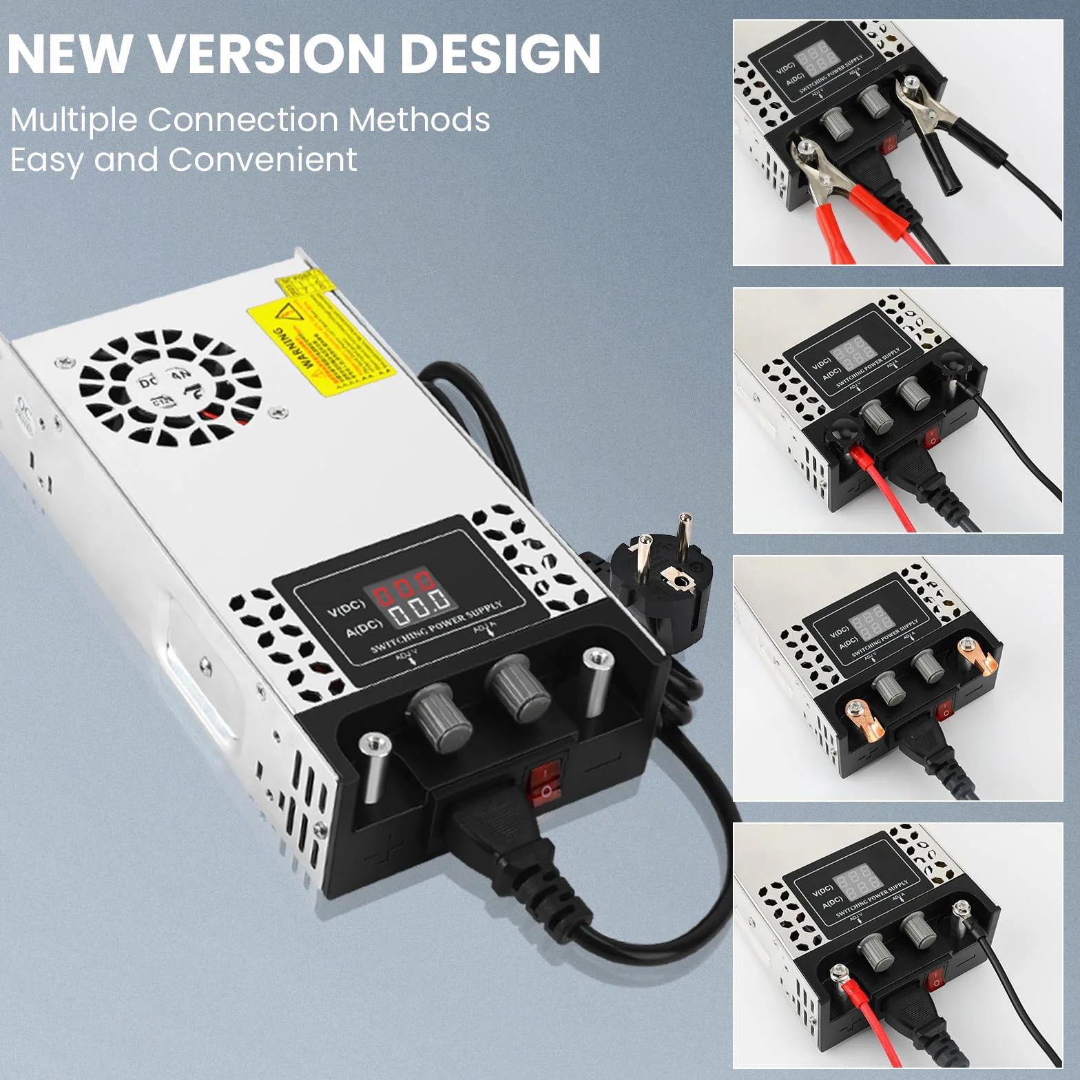 Ajustable Fuente de Alimentación DC 0-60V 10A 600W Transformador, 230V AC a DC 0-60V 10A Fuente Alimentación 600W con Pantalla LED, Muestra claramente dispositivo salida tensión y corriente